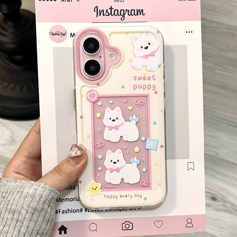 Kawaii Pink Puppy Phone Case