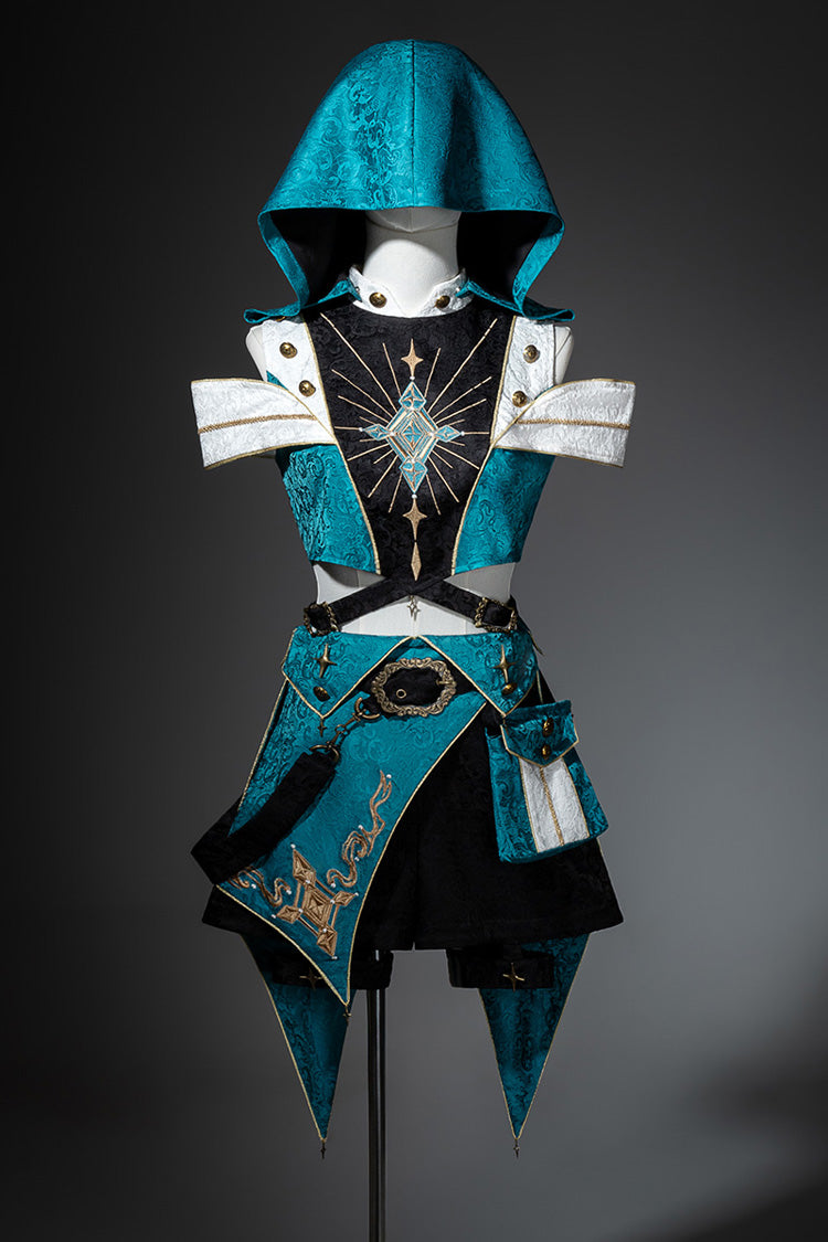 Traveler's Outfit Hooded Embroidery Ouji Set - Handsome Lolita