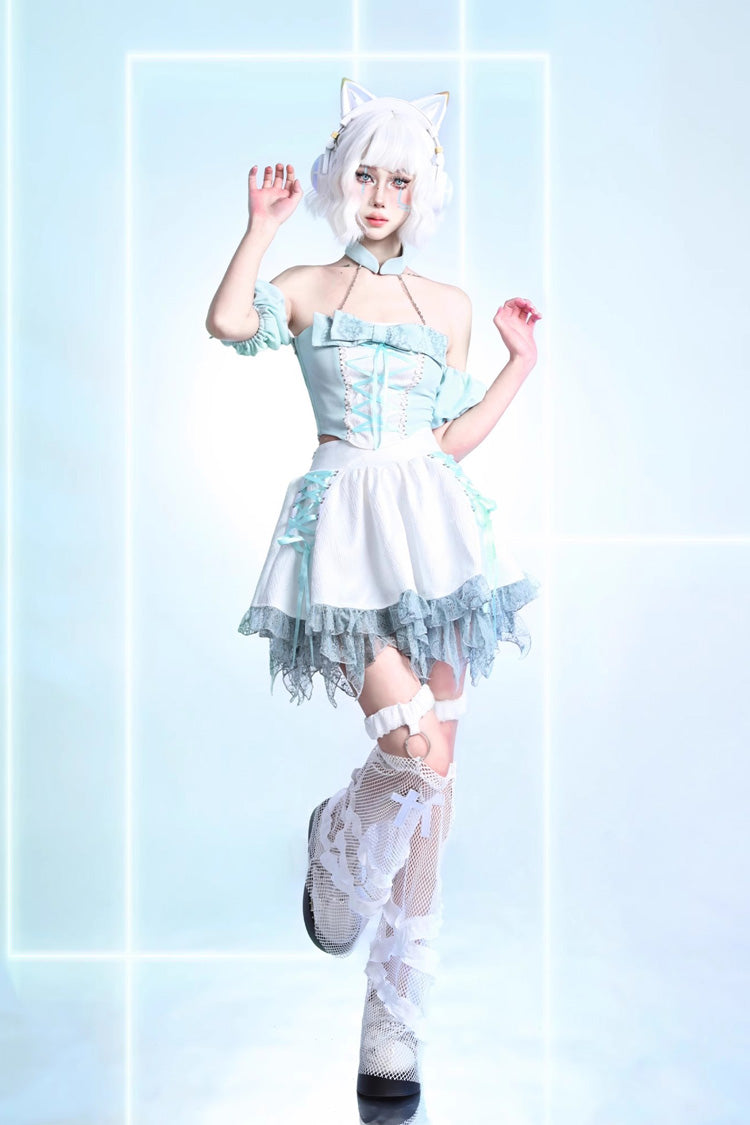 Virtual Idol Lace-Up Sweet Skirt