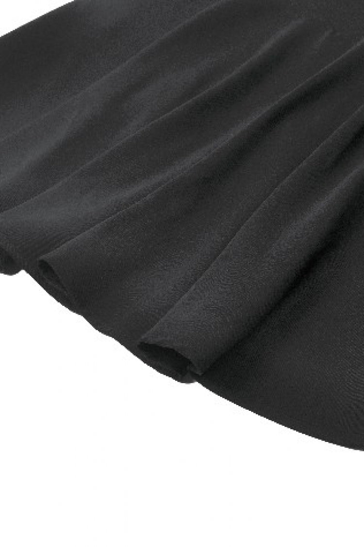 Black/White Faux Two-Piece Doll Collar Long Sleeves Lace-Up Women's Lolita Gothic Graduation Dress