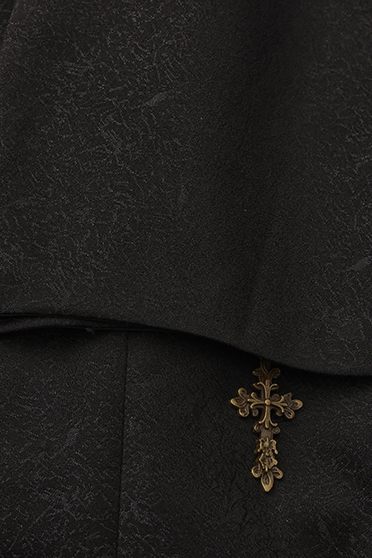 Noir Long Sleeve Ouji Fashion Vintage Elegant Prince Long Coat - The Eternal Sea of Hope