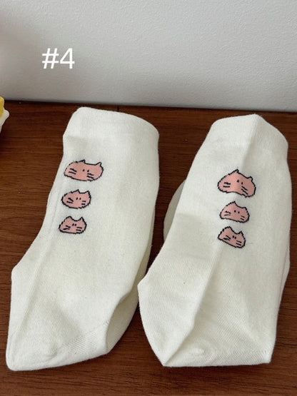 Cute Cartoon Pattern Calf Socks