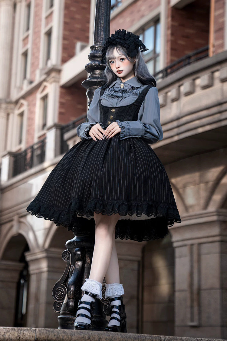Dreamlike Realm Sleeveless Printed Ruffled Embroidered Corset Elegant Sweet Lolita JSK Dress