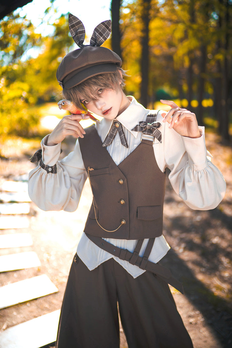 Secret Morning Post Ouji Lolita Vest in Coffee Brown
