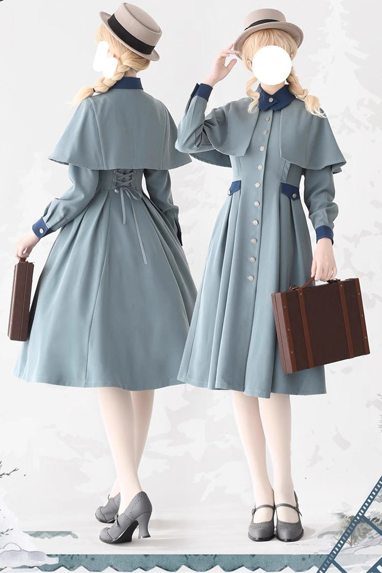 Classic Vintage Long-Sleeve Cardigan Coat in 3 Shades - Cedar Forest