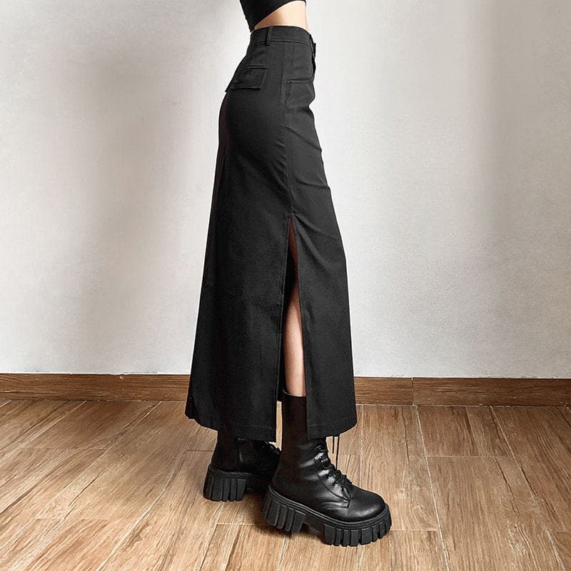 Dark Elegant Black Skirt - Skirt