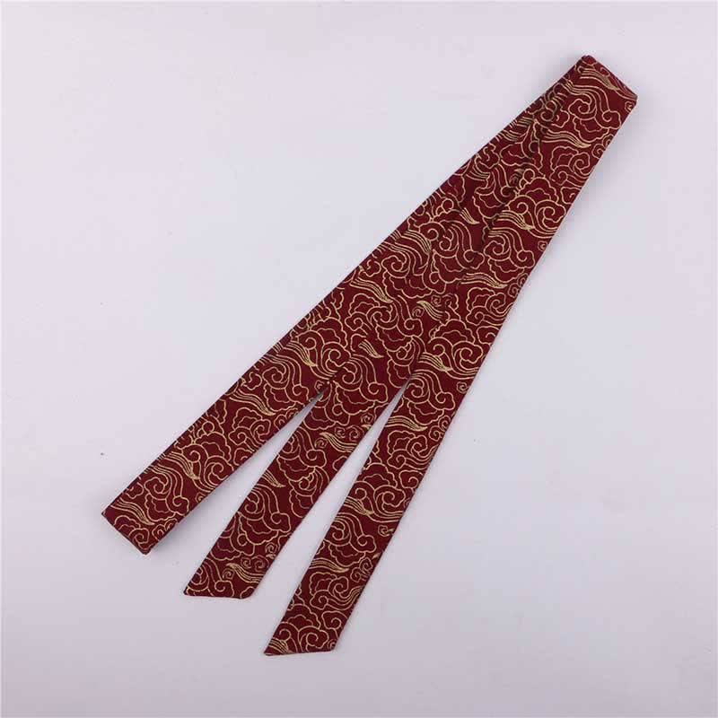 Vintage Red Lace Up Hanfu Hairband