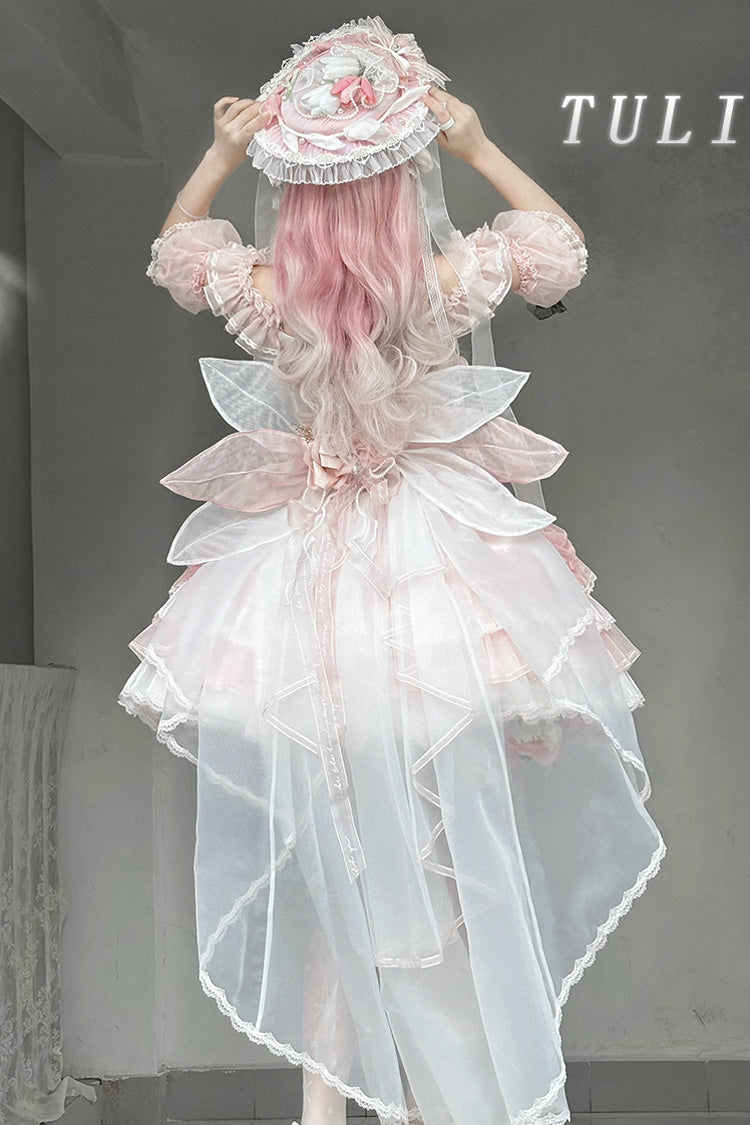 Tulip & Wind Chime JSK with Multi-Layer Ruffles & Bow