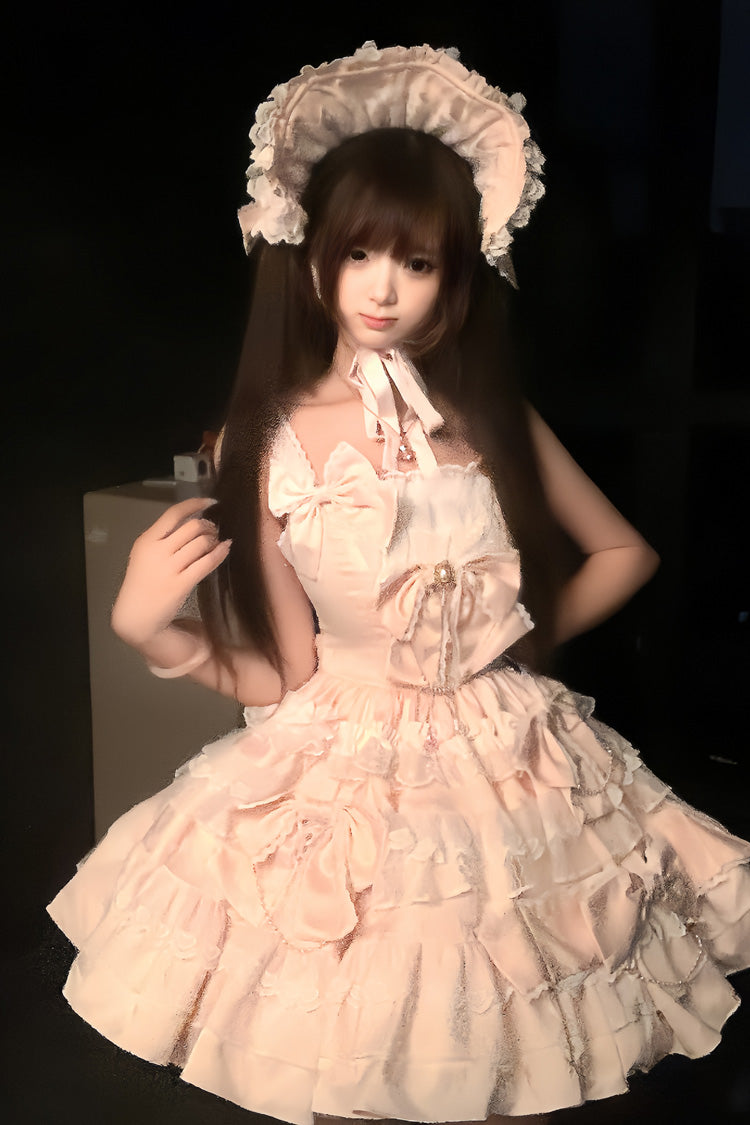 Sweetheart Doll JSK with Multi-Layer Ruffles & Bowknot