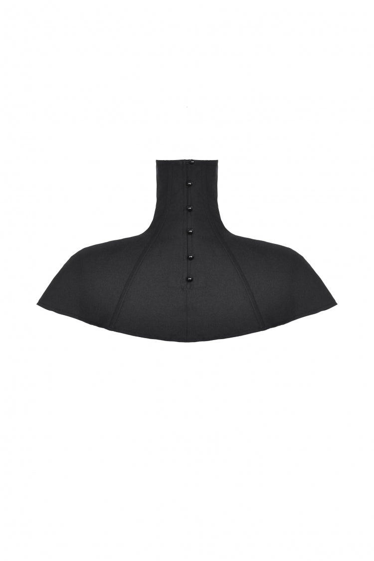 Gothic Punk Neckwear for Women with High Collar and Bead Accent