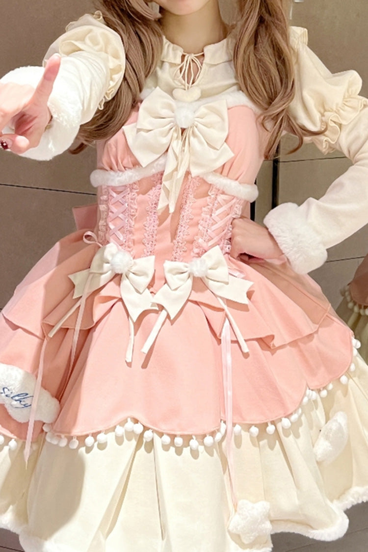 Princess Sweet Lolita Multi-Layer Jsk Dress with Bowknot 3 Colors