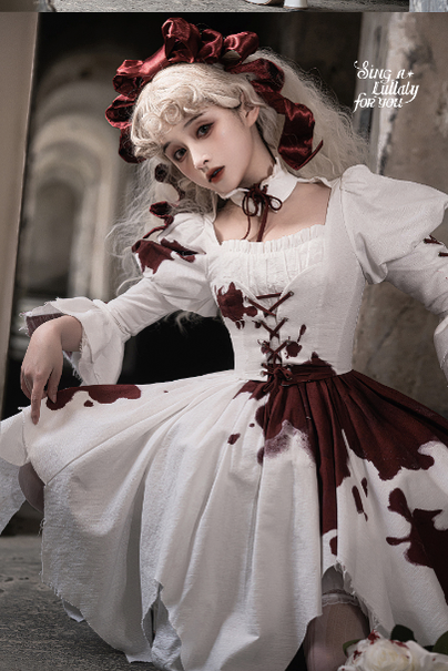 Halloween Gothic Lolita Blood Stained Lolita Dress