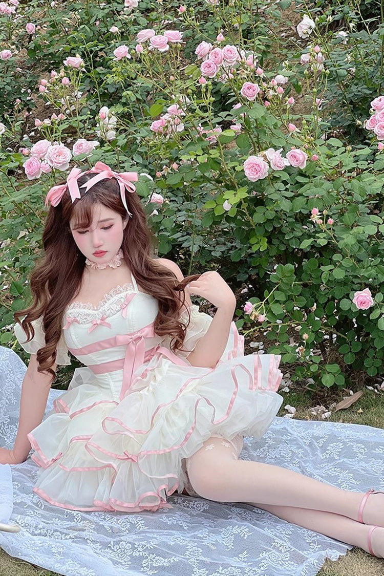 Ballerina Princess Tiered Dress with Bow & Fluffy Silhouette