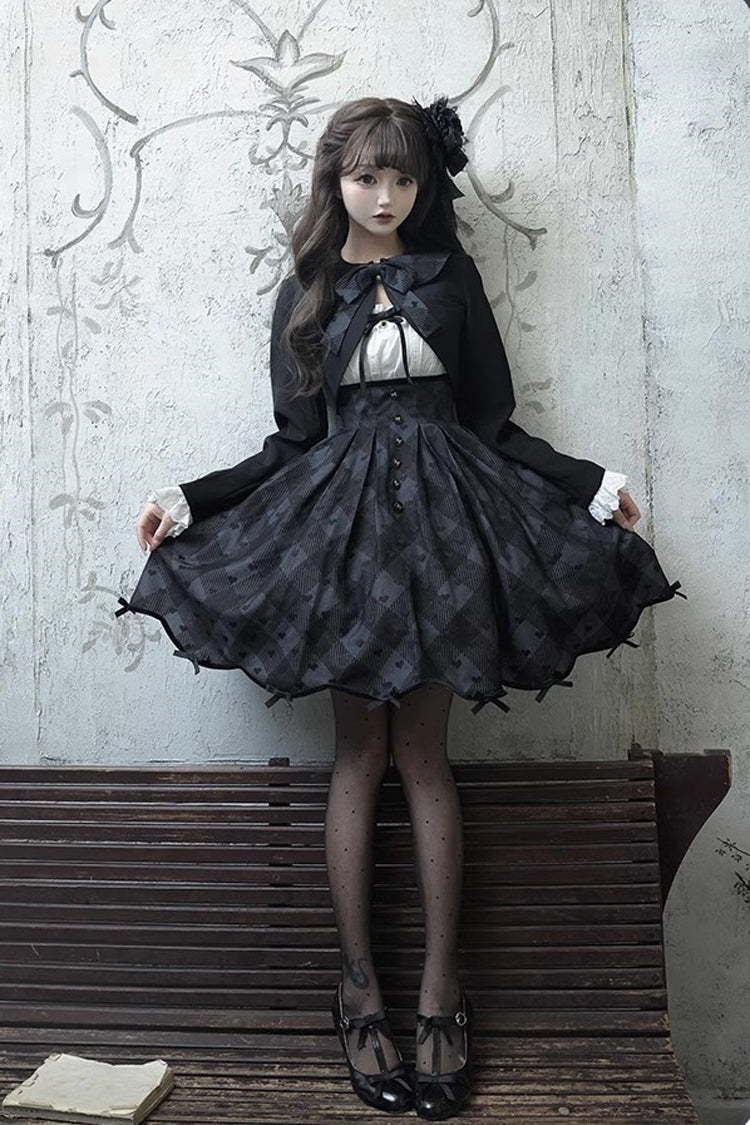 Short Plaid Princess Dress with Sweet Elegance