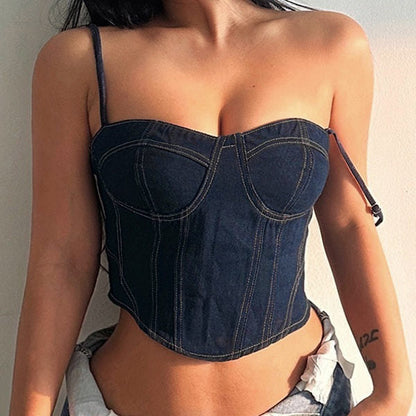 Y2K Chic Denim Corset