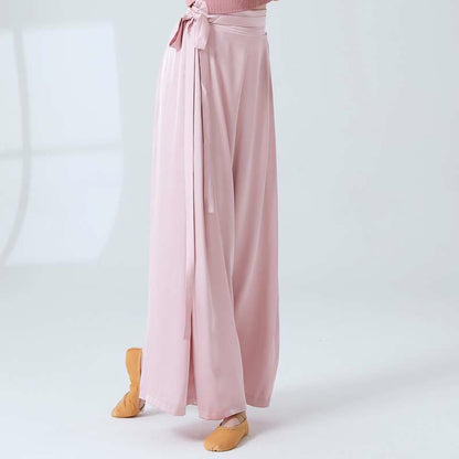 Vintage High Waist Flowy Wide Leg Casual Pants