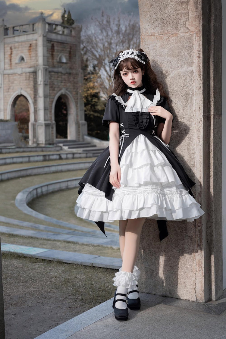 Noir Twilight Sorceress Cardigan Gown with Detachable Sleeves - Dark Lolita