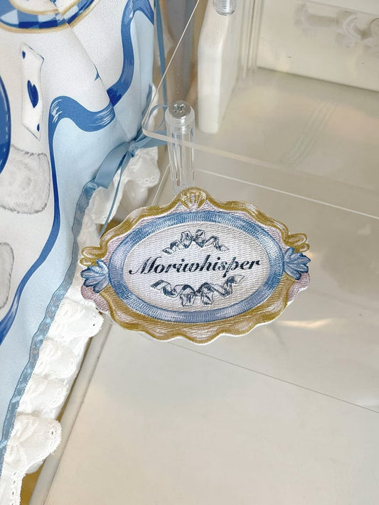 Embroidery Brooch Blue