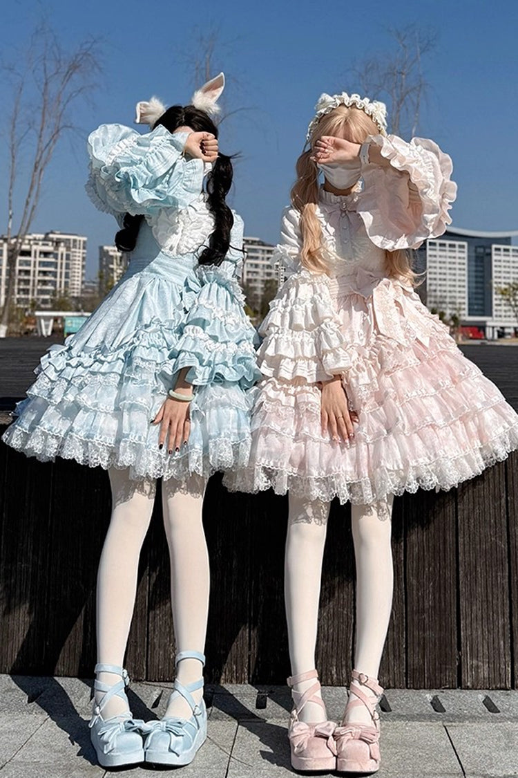 Soloist Doll Asymmetric Dress with Hime Sleeves & Ruffles