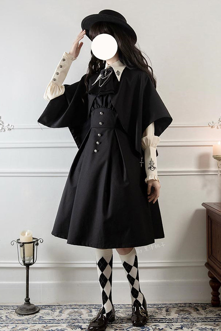 Night Raven Magic Metal buttons Gothic Lolita Dress