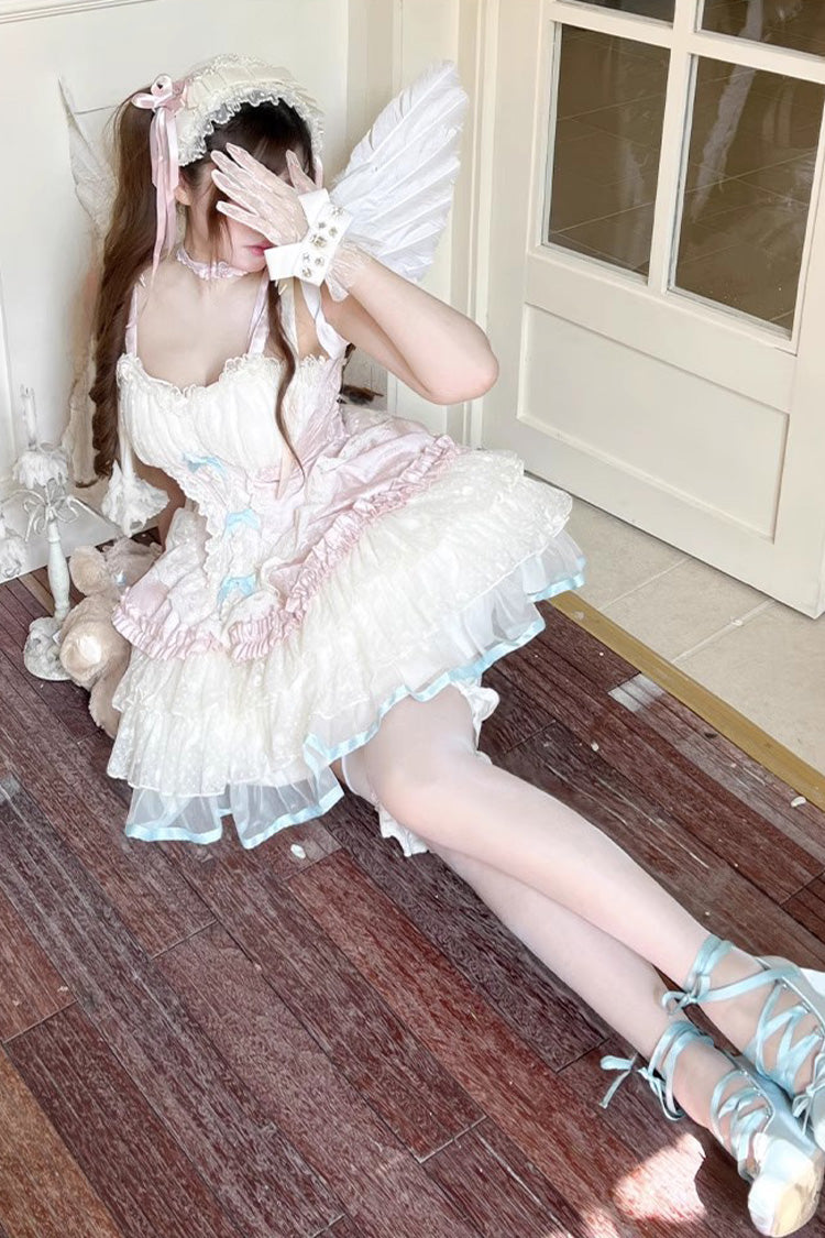 Sweet Dream Peach Ballet JSK Dress with Ruffles & Bows