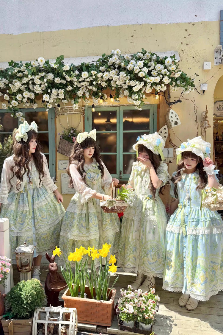 Lily of the Valley Pearl Candy Tea Doll Collar Short-Sleeve OP Dress