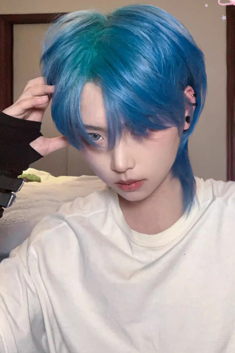 Gradient Short Hair Ouji Wig - Natural Medium Cut