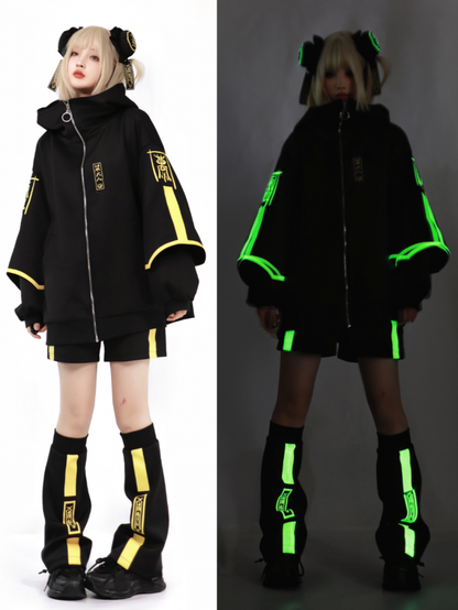 Luminous Cyberpunk Jirai Kei Jacket Sweatershirt