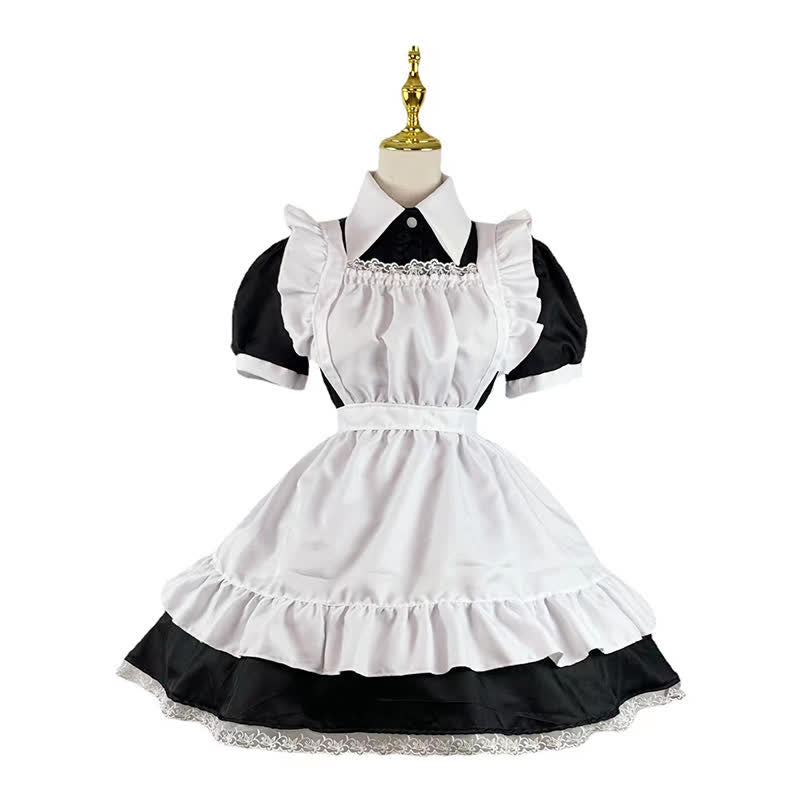 Kawaii Sweet Ruffled Maid Lolita Dress