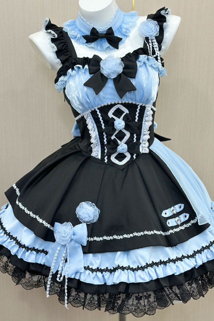 Shadow Rose Gothic Lolita Sleeveless Multi-Layer Ruffle Bowknot Jsk Dress 5 Colors