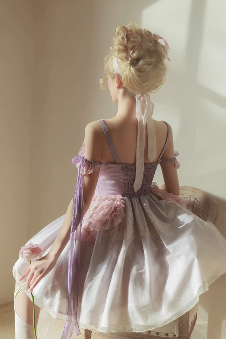 Purple Midsummer Dream Embroidered Chinese Ballet Sweet Qi