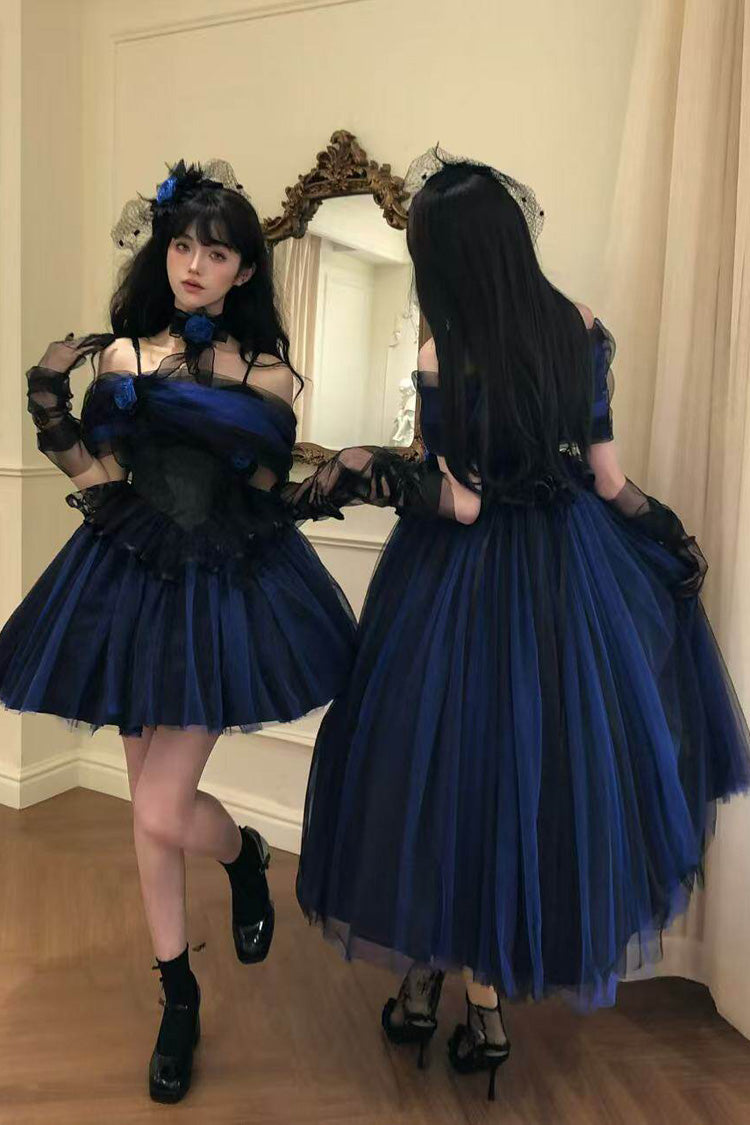 Off Shoulder Ruffled Lace Gothic Lolita Dress
