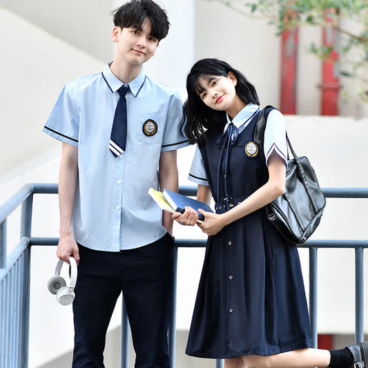 Couple Belted Overall Dress T-Shirt Shorts