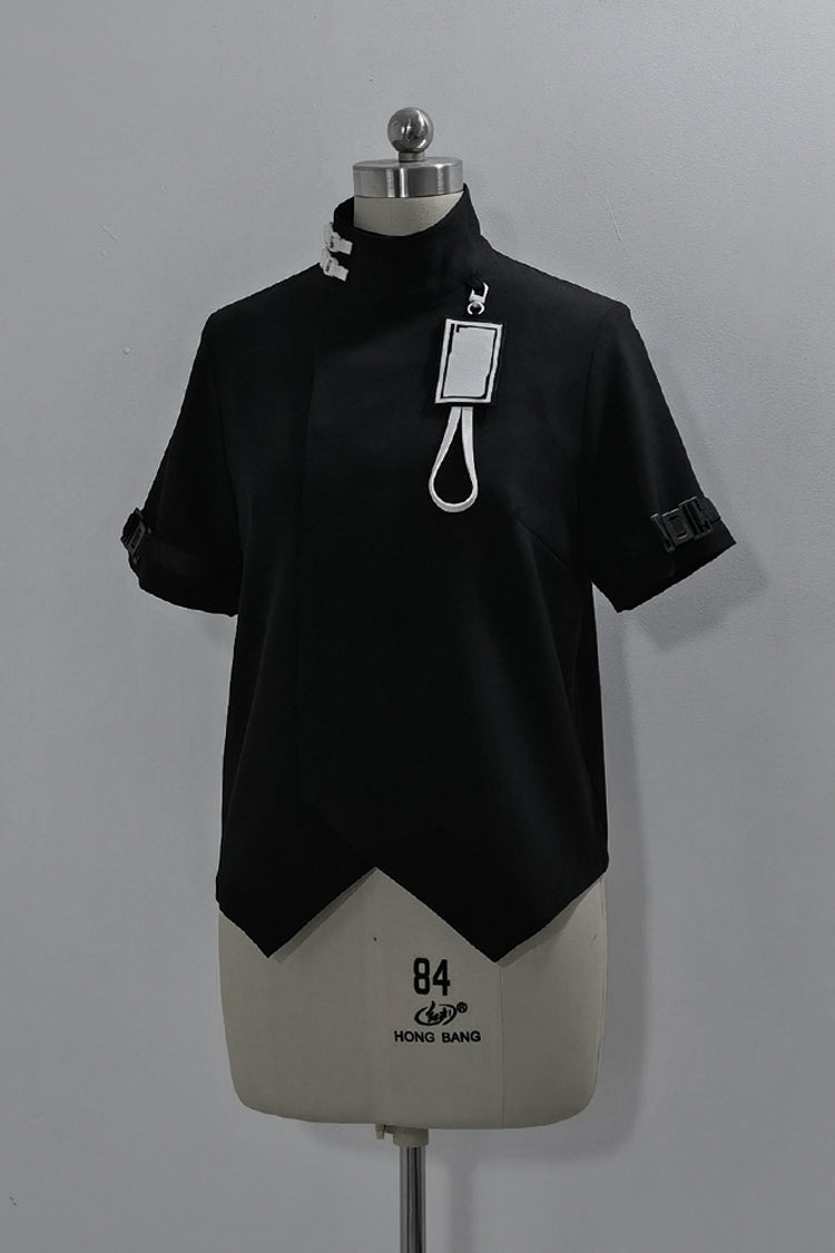 Ouji Fashion Prince Stand Collar Short Sleeve Lolita Blouse