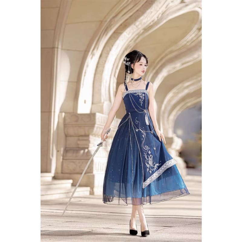 Elegant Starlight Assasin Dress - Modern Hanfu