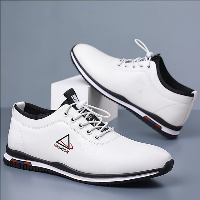 Sneakers Black Sports – Lace-Up White Trendy and Men's