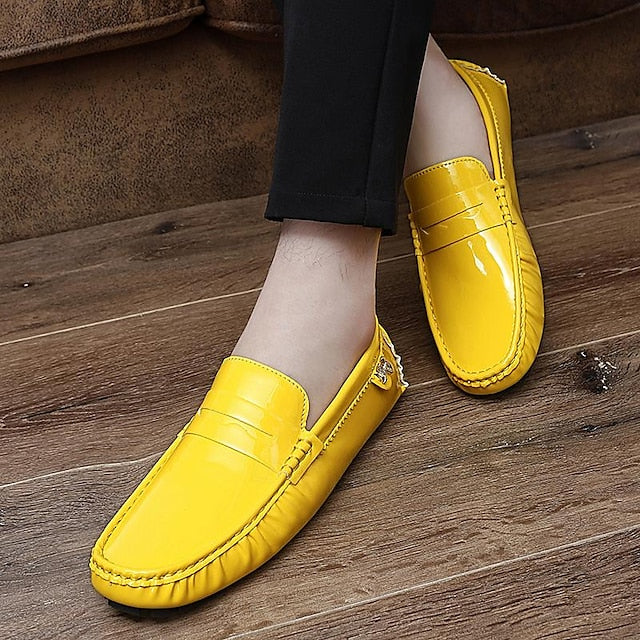 Penny Leather PU Slip-Ons Loafers Driving Men's