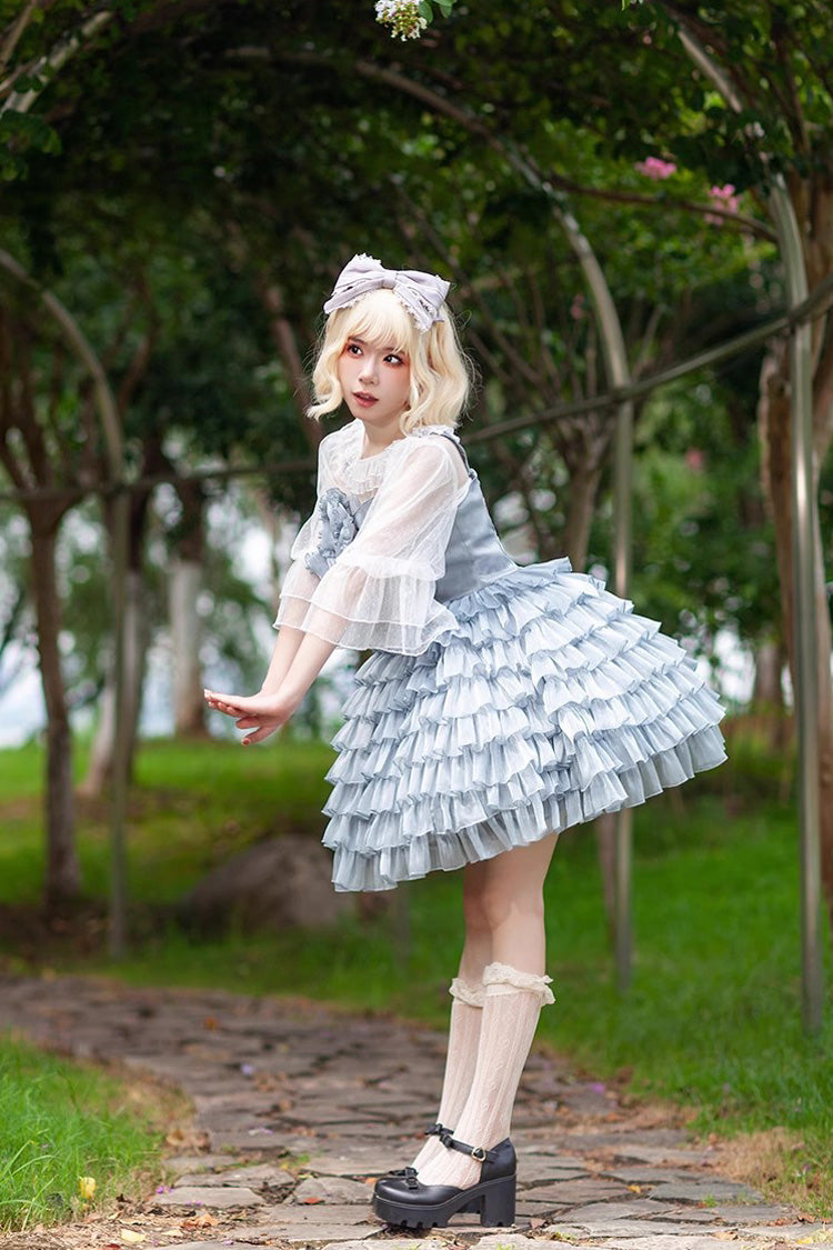 Plaid Print Ruffled Bow Sweet Tiered Dress - 3 Variants