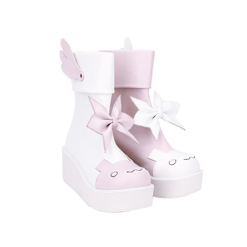 Sweet Bunny Bow Knot Platform Lolita Shoes