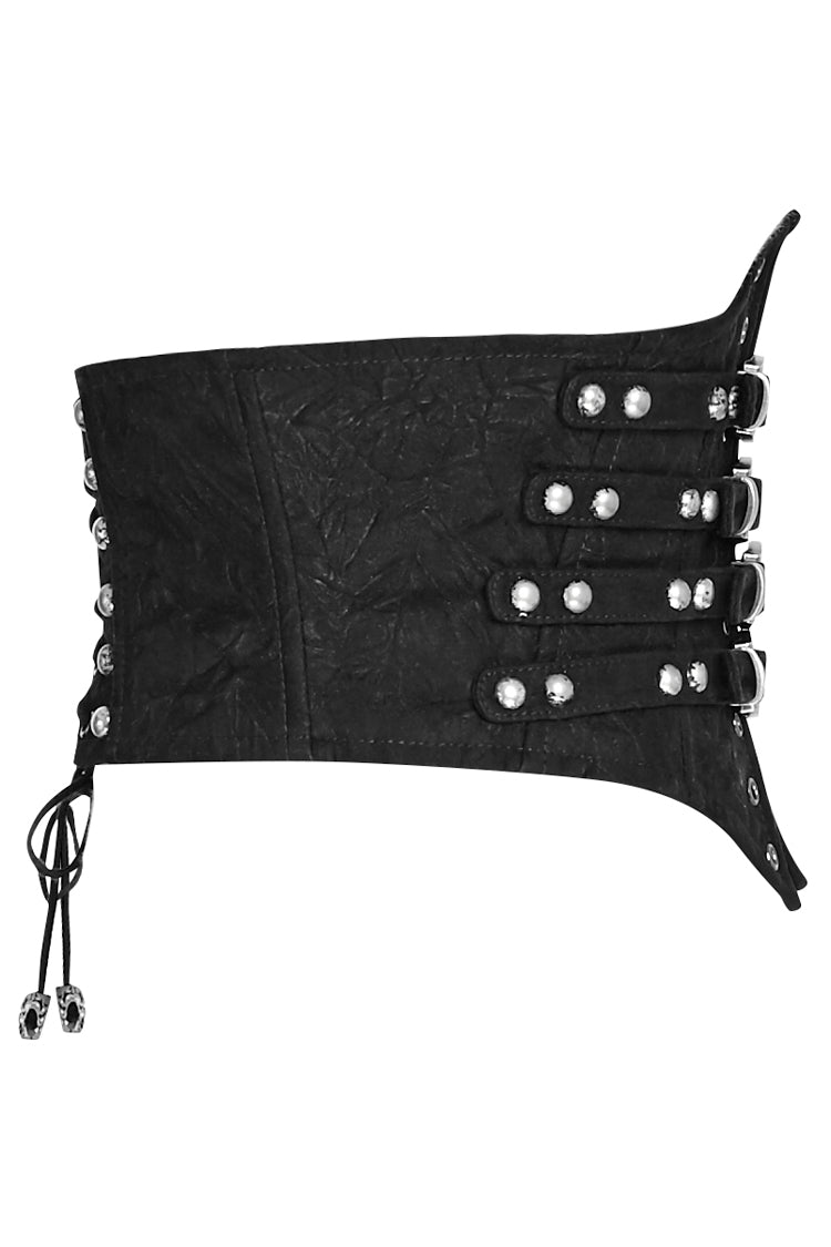 Black Nailhead Clasp Girdle Steampunk for Women