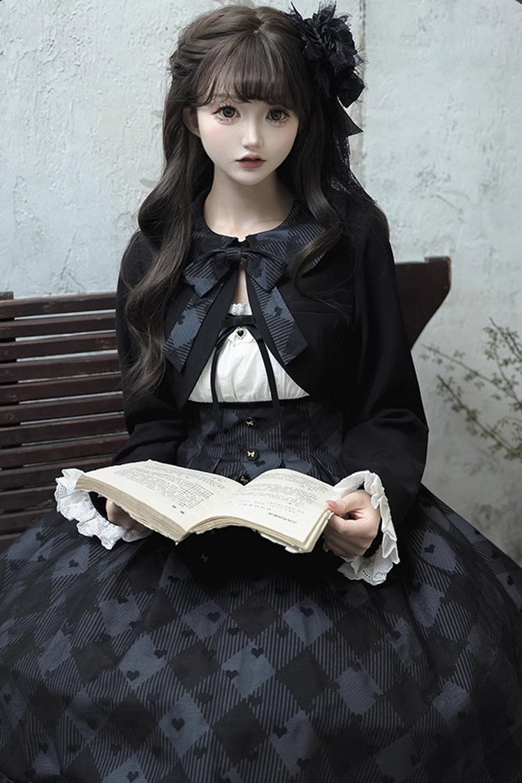 Short Plaid Princess Dress with Sweet Elegance
