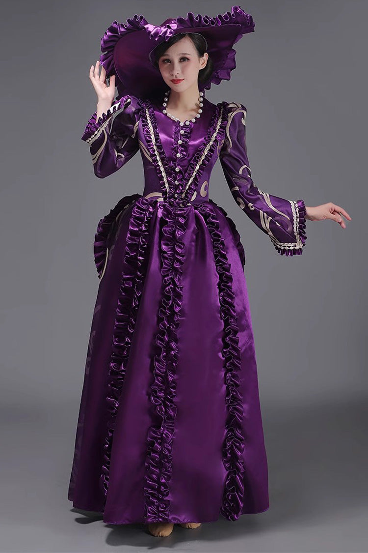 Victorian Princess Gown with Long Sleeves - Elegant