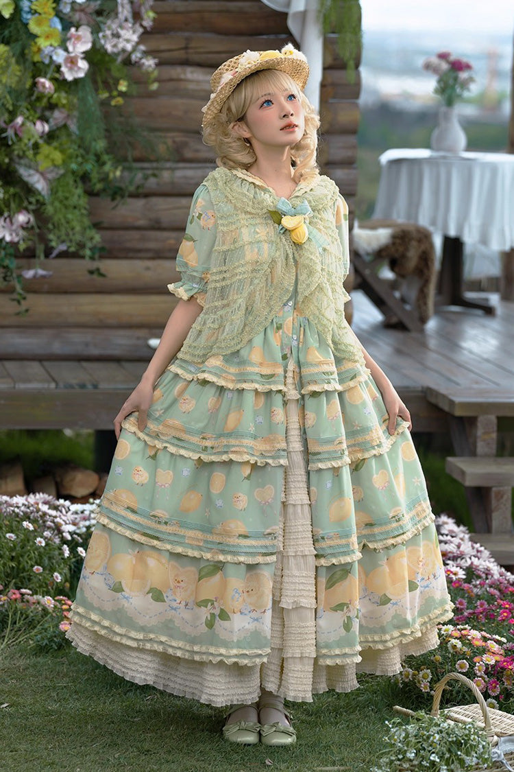 Lemon Chicken Multi-Layered Ruffle Sweet Lolita Petticoat