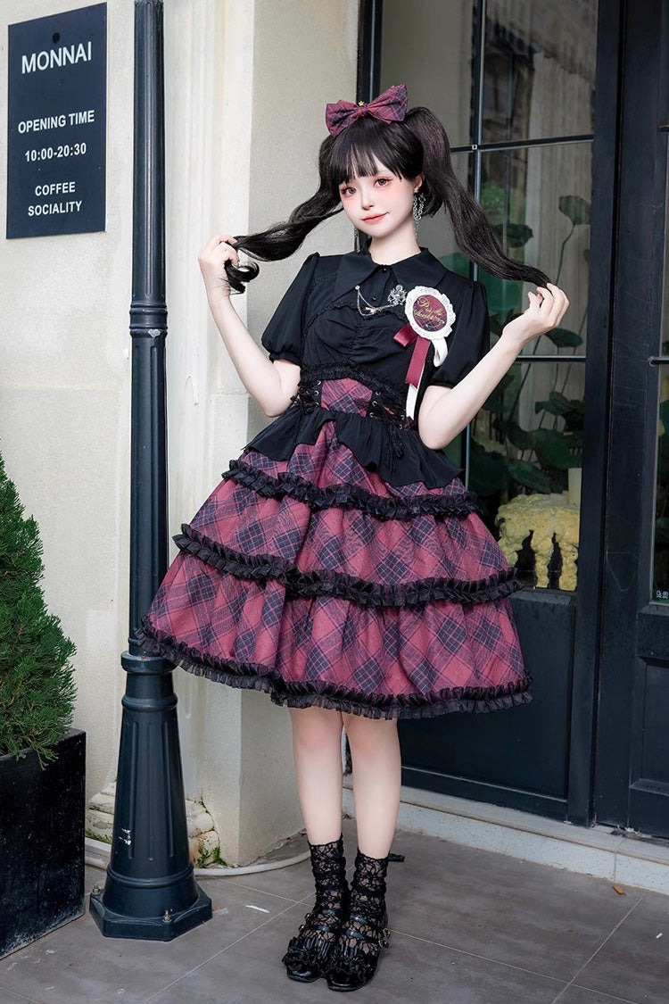 Margaret Plaid Print Sleeveless Sweet Dress - 4 Options