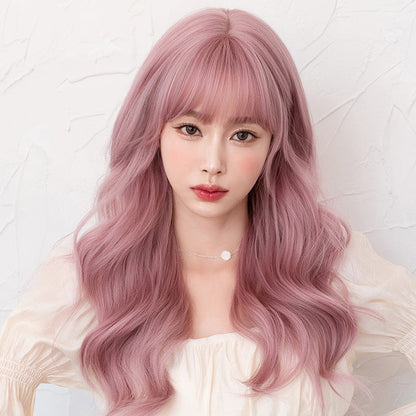 Pink Lolita Natural Long Big Wavy Wig