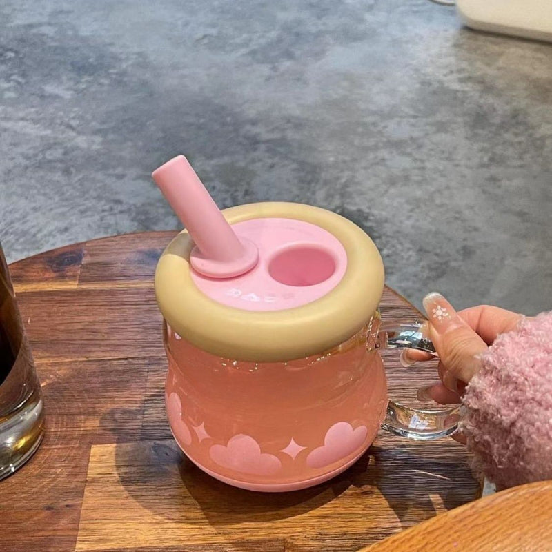 Sweet Gourd Glass Straw Cup