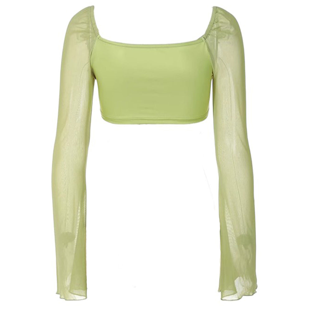 Sweet Butterfly Halter Crop Top