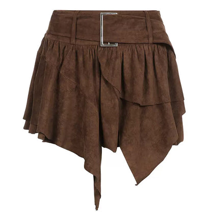 Y2K Brown Cord Skirt