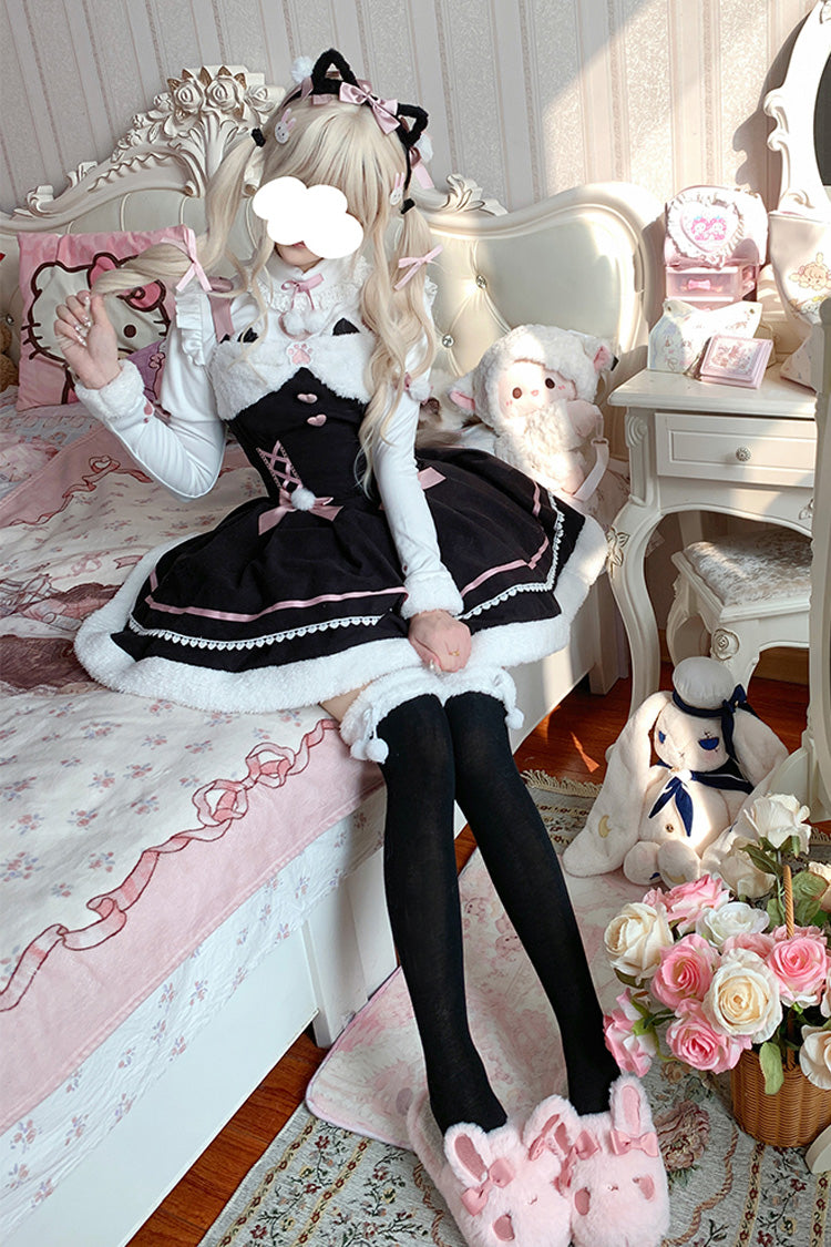Star Meow Double Bowknot Sweet Lolita Jumper Dress