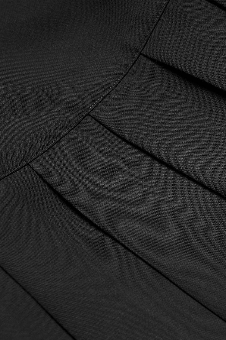 Pleated Gothic Slip Dress with High Waist for Women